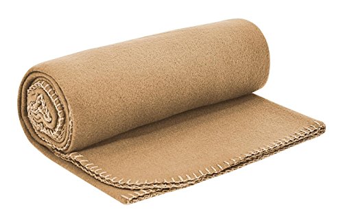WOMETO Fleecedecke 130x160 Wohn- & Kuscheldecke Tagesdecke grau
