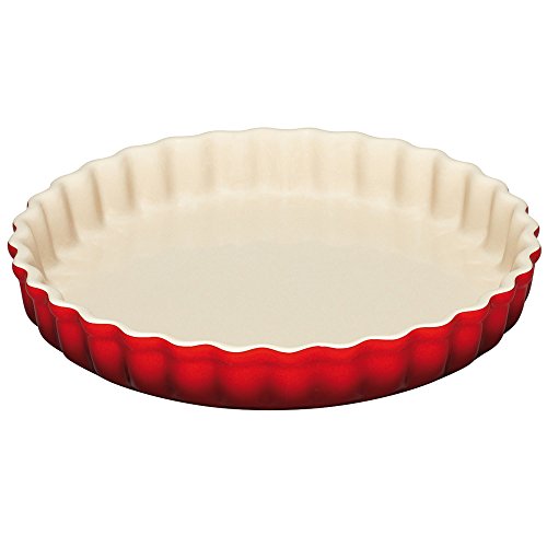 Le Creuset Steinzeug Tarte-Form, 28 cm, kirschrot