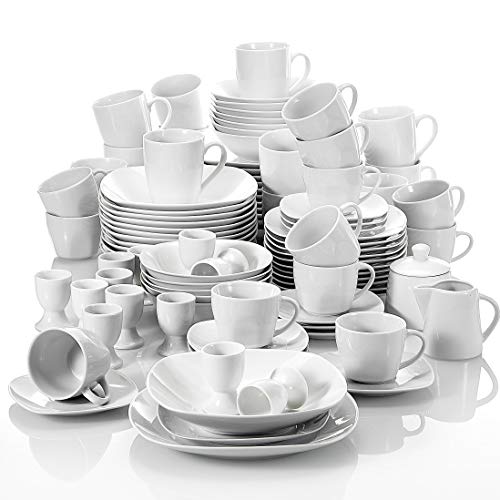 MALACASA, Serie Elisa, Tafelservice 100-teilig Kombiservice