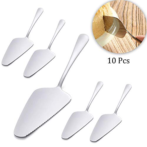 Schneespitze 10 Stück Kuchenheber,Profi Tortenmesser Schwerer Edelstahl Tortenheber Edelstahl Poliert Kuchenmesser für KüChen, Restaurants, Partys