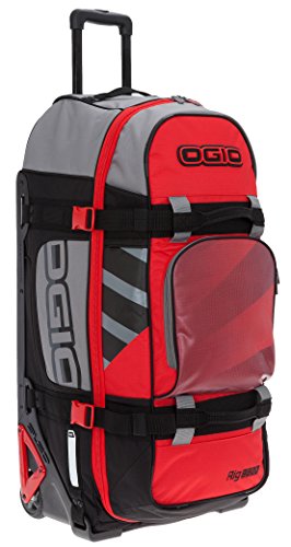 OGIO Reisetrolley Reisetasche mit Rollen Tauchtasche Rig 9800 + TSA Schloß (Red Hub 958)