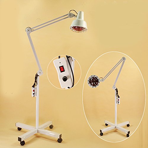 JUEYAN Infrarot Lampe 275W Infrarotstrahler Infrarotlampe Wärmelampe Rotlicht Strahler Rotlicht Lampe mit Rädern Infrarotstrahlung