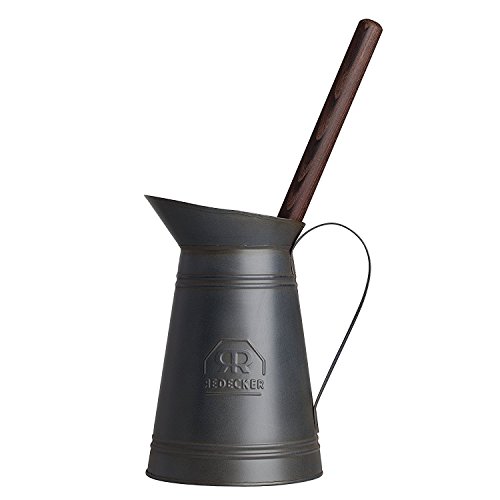 WC Bürste / Klobürste in Metallkanne - schwarz lackiertes Metall