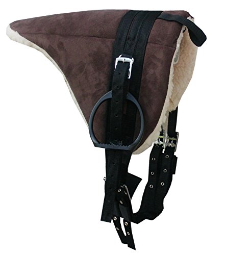 AMKA Shetty Pony Reitkissen Sattel, komplettes SET auch für Holzpferde braun