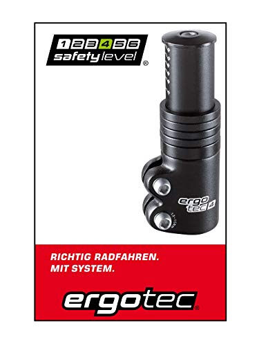 Ergotec Ahead 3 Vorbau-Adapter für Fahrrad und E-Bike | Safety-Level 4 | Schwarz