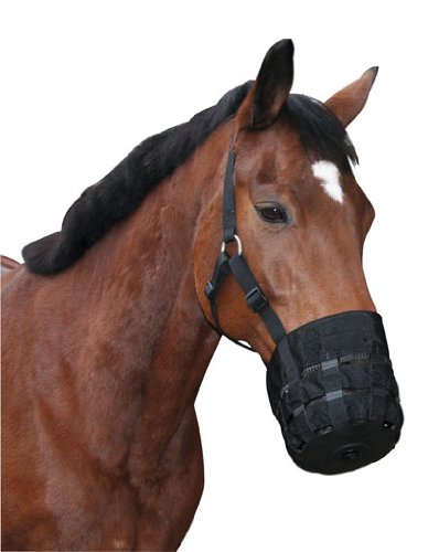 Kerbl 321627 Maulkorb/Fressbremse Nylon, schwarz, Warmblut