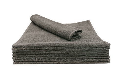 ZOLLNER 10er Set Gästetücher / Gästehandtücher 30x50 cm aus 100% Baumwolle, taupe, in weiteren Farben und Größen erhältlich, direkt vom Hotelwäschespezialisten, Serie 'Elba II'