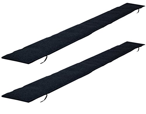 Filz-Kult Bierbankauflagen, 2er Set, Klettverschluss, Polster, Bierzeltgarnitur, Sitzkissen, 220 cm x 25 cm, Grau