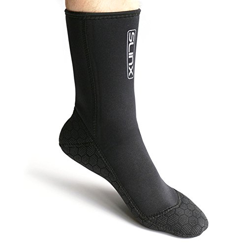 Pueri Tauchsocken Neoprensocken 3mm-Dicke Wassersport Tauchen Schwimmen Socken, Easy Fit Schuhe für Schwimmen, Schnorcheln, Segeln, Surfen (L)