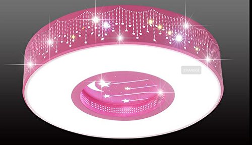 LYXG Kinder im Zimmer der Mädchen Schlafzimmer Licht LED Deckenleuchte Prinzessin warme Zimmer Sterne romantische runden Leuchten, 40cm