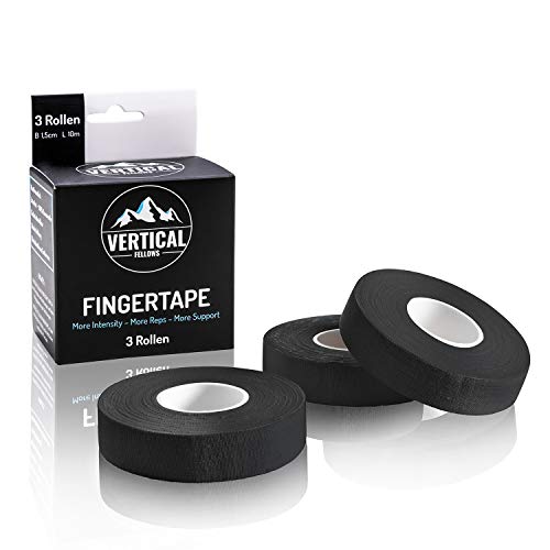 Vertical Fellows   Klettertape 1,5cm breit mit PDF Tapeanleitung - ideales Fingertape und Sporttape für Klettern Bouldern Kraftsport Volleyball Handball Kampfsport Torwart