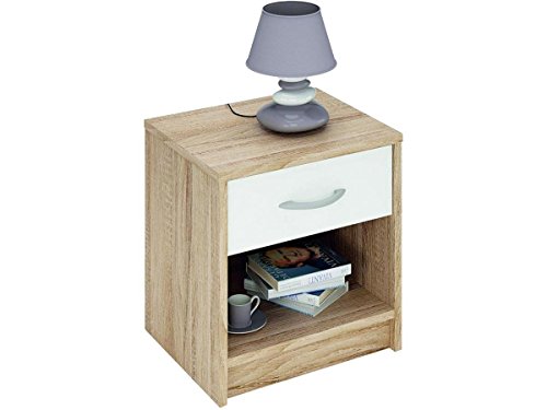 möbelando Nachtkonsole Nachttisch Nachtkommode Kommode Nako Beistelltisch Jonny