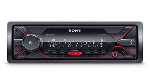 Sony DSX-A410BT MP3 Autoradio mit Bluetooth, NFC, USB, AUX Anschluss und iPod/iPhone Control rote beleuchtung