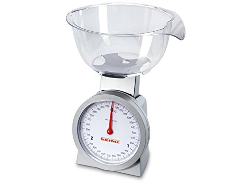 Soehnle 65041 Analoge Küchenwaage Actuell silber/glasklar