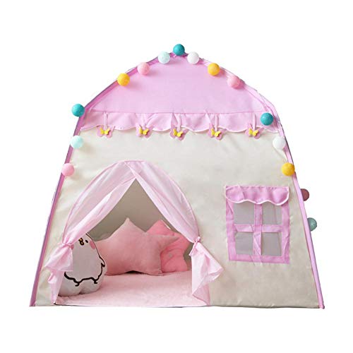 Kinderzelt, Spielzelt Burg Haus Für Mädchen, Im Kinderzimmer, Indoor/innen/außen/draußen, Pop Up, Kinderspielzelt, Kinderzelt Schloß, Rosa Spielhaus Für Mädchen Pop Up Zelt, Geschenk Für Kinder