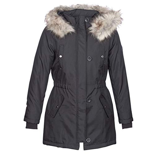 ONLY Damen Parka Winterjacke Kurzmantel Kapuzenjacke Wintermantel (38 (Herstellergröße: M), Black)