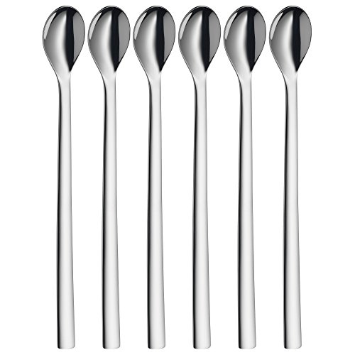 WMF Nuova Longdrinklöffel, Set 6-teilig, Cocktaillöffel, Cromargan Edelstahl poliert, spülmaschinengeeignet, L 22 cm