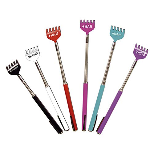 Teleskopischer Rückenkratzer mit lustigen Sprüchen 50 cm