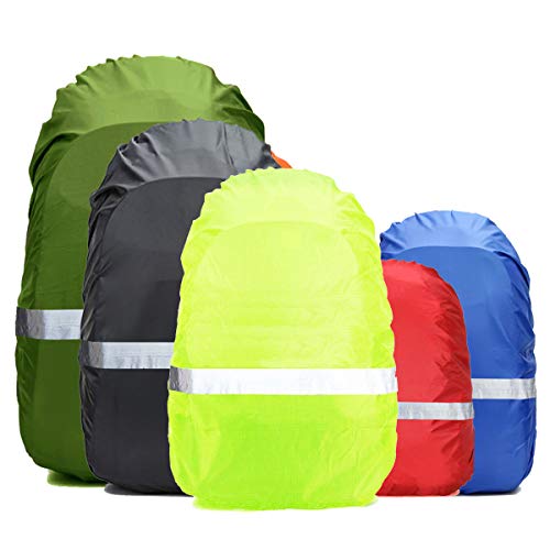 Frelaxy Regenschutz für Rucksack Schulranzen(15-90L), 100% Wasserschutz Rucksack Cover mit Reflektorstreifen, Rutschfester Schnallenriemen, für Wandern, Camping, Radfahren, Reisen (Schwarz, M)