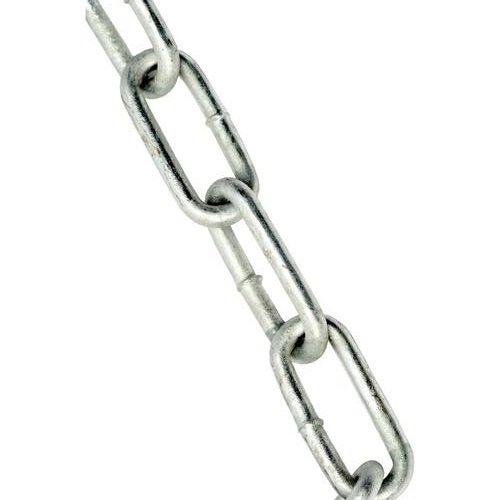 Bulk Hardware BH01881 Geschweißte, mittlere Kettenglieder, Verzinkt 1 Meter, Weiß