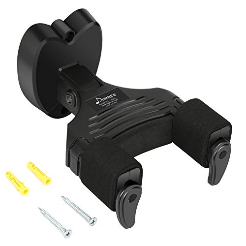 Donner Wandhalterung Gitarre Schwarz Gitarrenwandhalter Automatioschem Verschluss Gitarrenhalter Wand Gitarre Hänger Für Gitarre Bass Banjo Mandoline