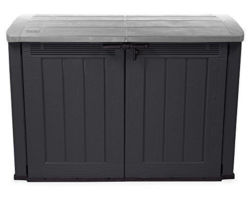 Ondis24 Fahrradbox Mülltonnenbox Aufbewahrungsbox Store it Out Ultra, Anthrazit, 2.000L