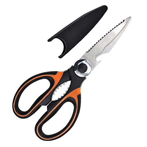 Ponsey Küchenschere - Multifunktionale Schere Haushaltsschere Kitchen Scissors aus Edelstahl für Gemüse Kräuter und Fleisch Küchenutensil