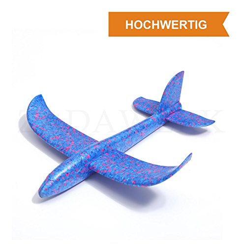 ZADAWERK Styroporflieger - 35 cm - Blau - Outdoor-Spielzeug - Kinder-Geburtstag