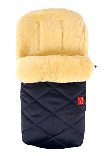 Kaiser 6541122 - Lammfellfußsack Natura, Farbe: marine