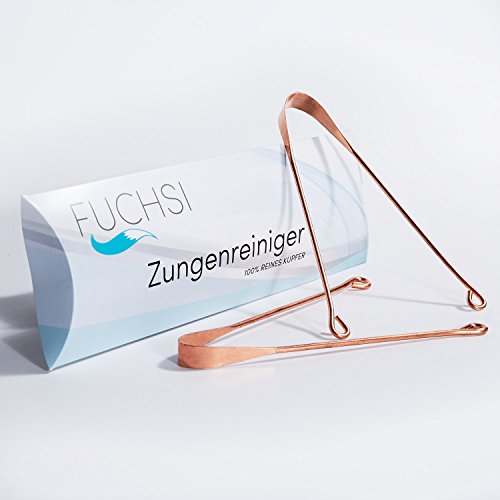 2 STÜCK FUCHSI Zungenreiniger | Natürliche Zungenreinigung gegen Mundgeruch | Äußerst Effektiv | 100% reines antibakterielles KUPFER | Deutsches Markenprodukt | Hausmittel gegen Mundgeruch / schlechten Atem | Zungenschaber Mund-reiniger Zungenspachtel tongue cleaner | Zungenbürste