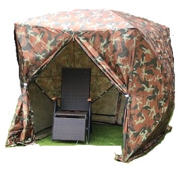 UHATEX Angelzelt, Faltzelt, 1Zip, Ansitzzelt allein in 30 Sekunden aufgebaut, Camouflage