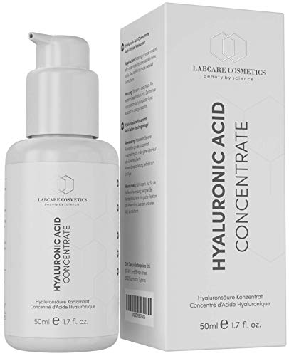 EINFÜHRUNGSANGEBOT/Hyaluron Serum hochkonzentriert / 50ml Opalglas/Hochdosiertes Anti Aging Hyaluronsäure Gesichtsserum/Ideal als Gesichtscreme & Augencreme/Vegane Naturkosmetik Made in Germany