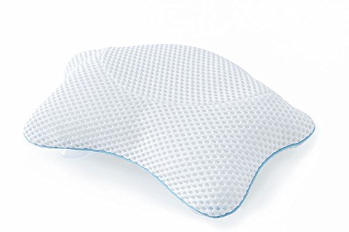 Idle Hippo Rutschfestes Badewannenkissen, luxuriöse Kopf- und Nackenstütze für die Badekissen, superdurchlässiges, schnell trocknendes Air-Mesh-Wannenkissen, Whirlpool, weich und gegen Schimmel.