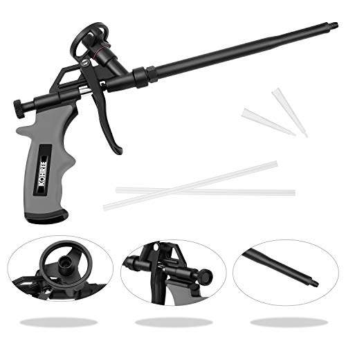 Kohree PU Schaumpistole, Profi Bauschaumpistole für Pistolenschaum/Bauschaum Schaum Pistole Auto Foam Gun Dosierpistole inkl Zubehör