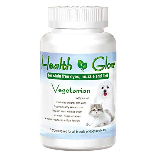 Health & Glow 60g | BIO Augenreiniger für Hunde | Tränenfleckentferner | Tränensteinentferner | Hilft schonend gegen tränende Augen & Verfärbungen | Langanhaltend von Innen