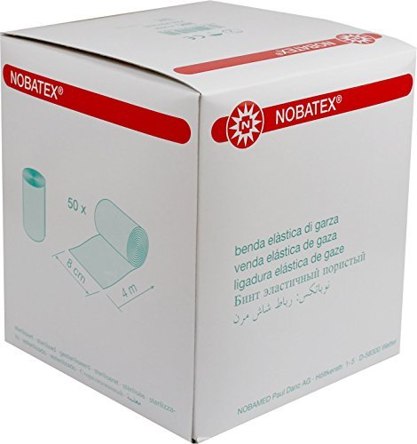 NOBATEX 8 cm x 4 m 50 Stück elastische Mullbinde