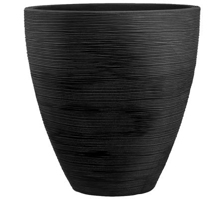 Dehner Pflanzvase Vino, Ø 40 cm, Höhe 42 cm, Kunststoff, anthrazit
