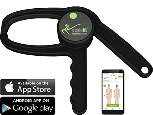 eaglefit Bluetooth Caliper - Das erste digitale Körperfett Messgerät mit App - Machen Sie Ihre Fitness-Erfolge messbar!