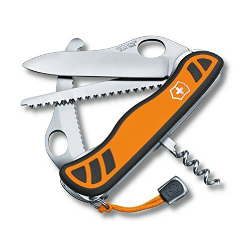 Victorinox Taschenmesser Hunter XT Grip (6 Funktionen, Feststellbare Waidklinge, Hervorragender Griff) orange/schwarz