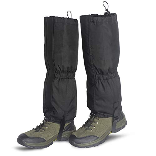 Unigear Outdoor Gamaschen, Wasserdichte Einstellbare Gamaschen Atmungsaktive Beinschutz Gaiter für Outdoor-Hosen zum Wandern, Klettern,Trekking, Schneewandern und Jagd 1 Paar