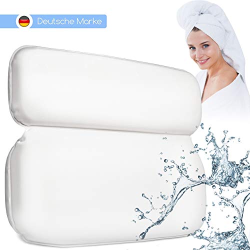 Luana Rose Badewannenkissen mit Saugnäpfen - Kissen für die Badewanne oder Whirlpool - Nacken Badekissen - Nackenkissen für SPA Wellness Wannenkissen - Geschenk für Sie - Badewannen Kopfkissen