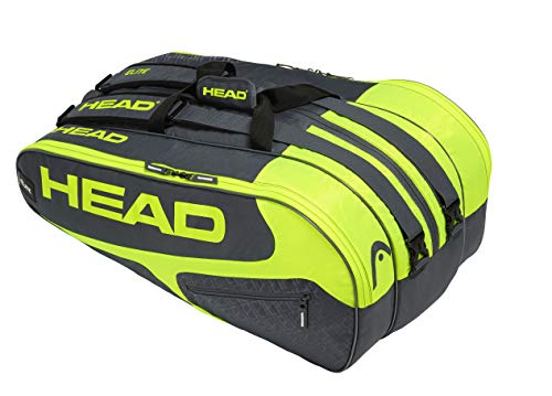 HEAD Elite 3r Pro Tennisschlägertasche, Unisex, 283749GRNY, Grau/Neon-Gelb, Einheitsgröße