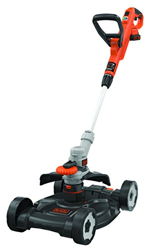 Black+Decker 3-in-1 Multi-Trimmer-Set (18V 2.0Ah, Rasentrimmer, Rasenmäheraufsatz, Akku, Ladegerät) schwarz orange, STC1820CM