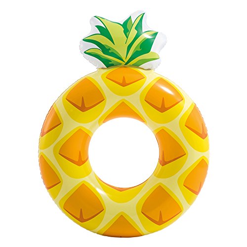 Intex 56266 Luftmatratze Schwimmreifen aufblasbar Pineapple 117 x 86 cm