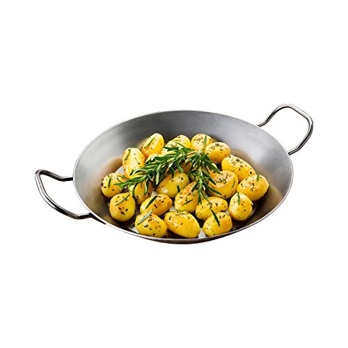 chg Set 299-62 Eisenpfannen Spar-Set, 3-teilig, Eisen, silber, 28,5 x 4,5 cm