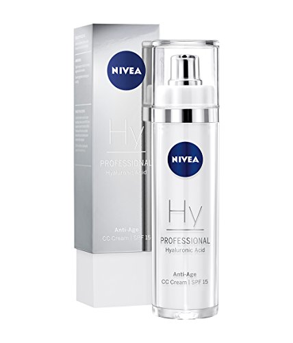 NIVEA PROFESSIONAL Hyaluronsäure CC Cream LSF 15, Hyaluron Creme Anti-Aging Pflege, 1 x 50 ml