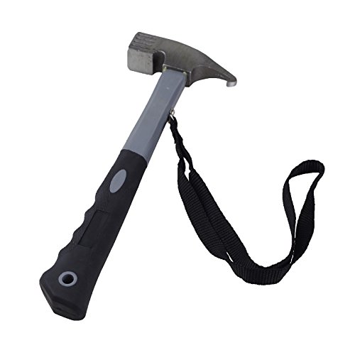 Campinghammer mit Handschlaufe 16OZ Zelthammer Heringzieher Hammer Camping