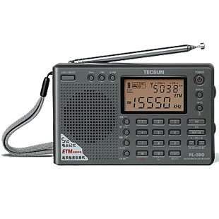 TECSUN PL-380 FM Stereo MW. SW. LW. DSP mit ETM PLL World Band Radio Receiver Weltempfänger + Free USB-Kabel und Antenne LCD Display