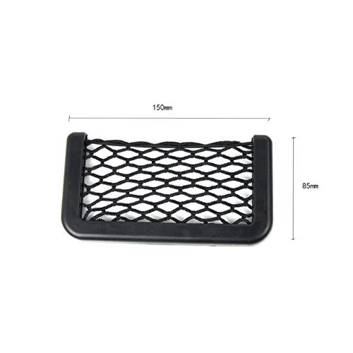 axuanyasi Car Trunk Storage Net, 2 Pack (15 cm/5.70in X 8 cm/3.14in) Black Magic selbstklebend Ablagenetz Elastic String Netz Mesh-Tasche für Handy Geldbörse Schlüssel Kleine Dinge
