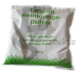 Teppich Reinigung Pulver, weiss, mit Zitrusduft, 5 Beutel â 500g (ca 100m²), 3 Jahre haltbar